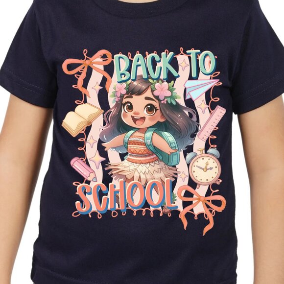 Princess Moana Chibi Back to school Graphic T-shirt for kids - Picture 2 of 5